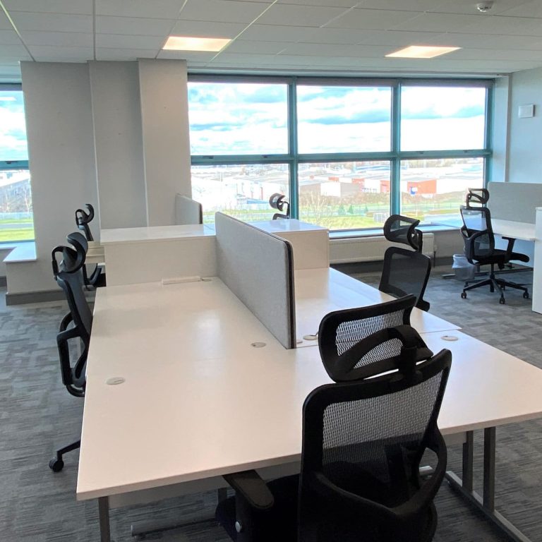 Spacious 20-person corporate office suite Dublin with high-speed Ethernet cabling.